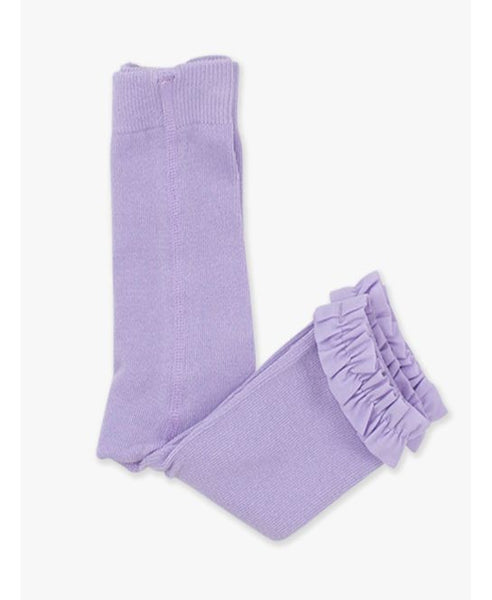 Lavender Footless Ruffle Tights