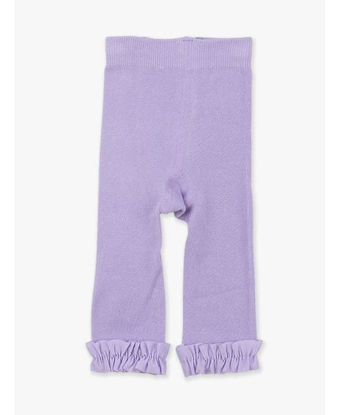 Lavender Footless Ruffle Tights