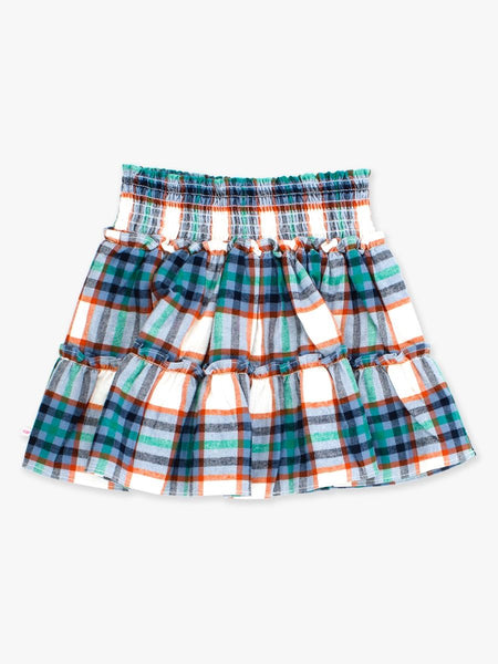 Peyton Plaid Smocked Twirl Skirt