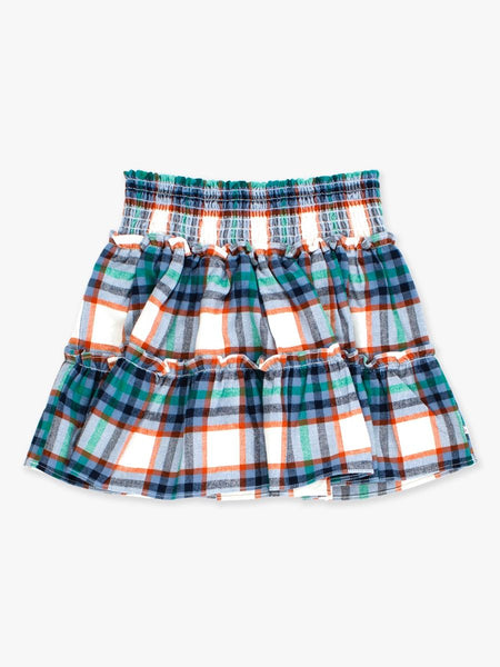 Peyton Plaid Smocked Twirl Skirt