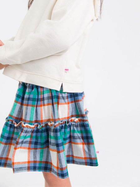 Peyton Plaid Smocked Twirl Skirt