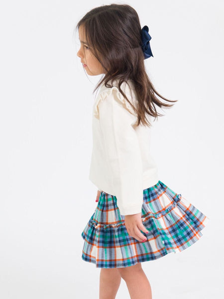 Peyton Plaid Smocked Twirl Skirt
