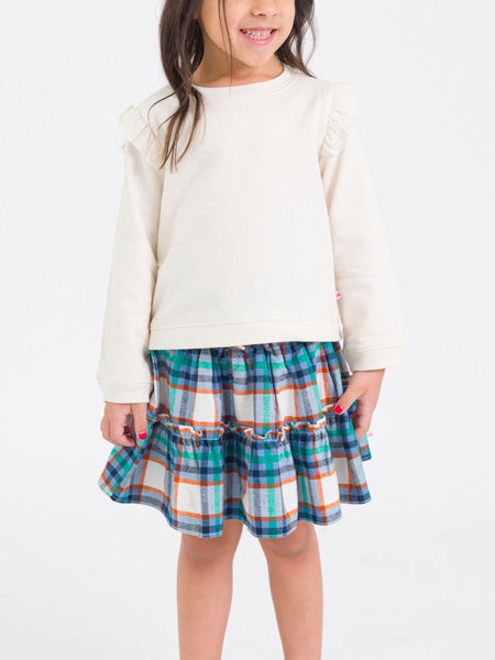 Peyton Plaid Smocked Twirl Skirt