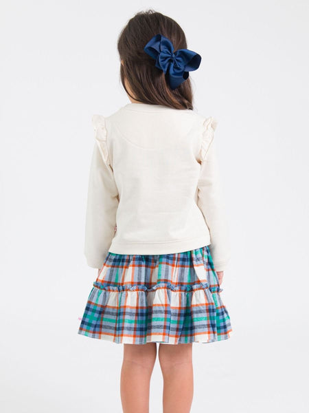 Peyton Plaid Smocked Twirl Skirt