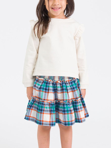 Peyton Plaid Smocked Twirl Skirt