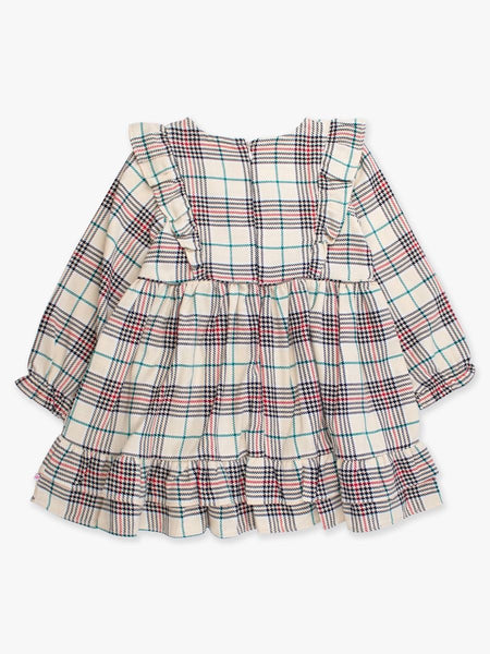 Tannen Woven Long Sleeve Waterfall Bow Dress