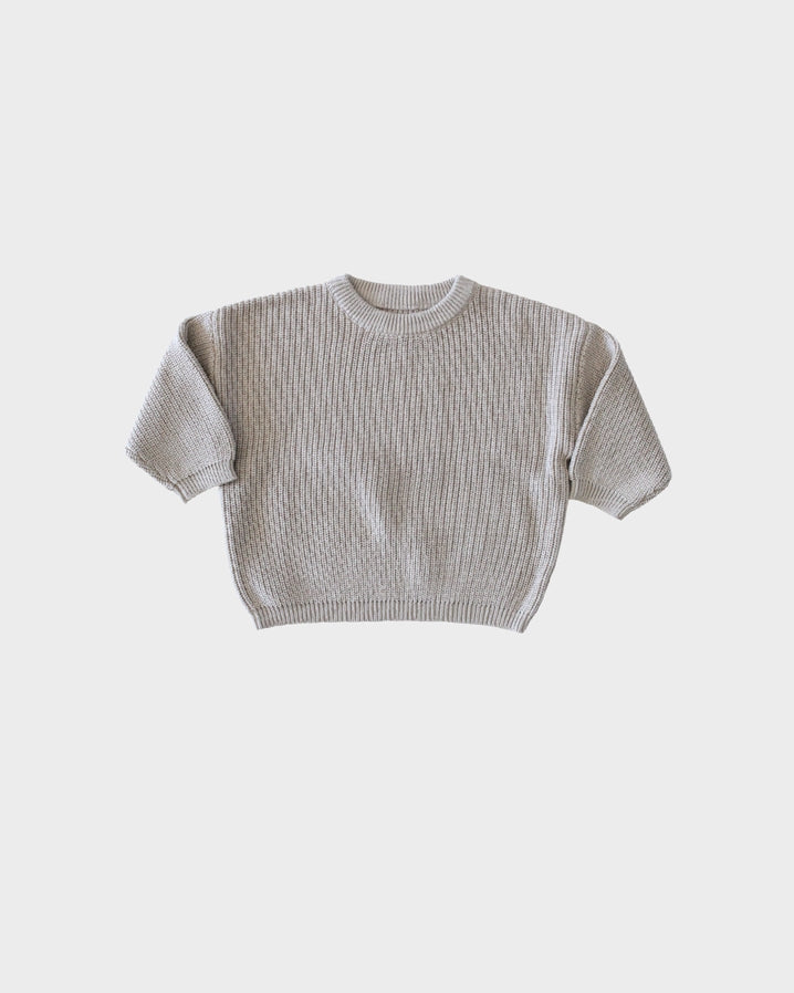Beige Knit Chunky Sweater