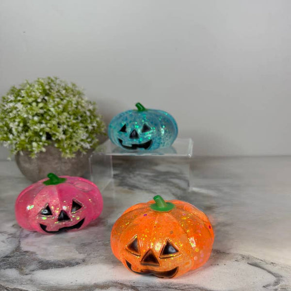 Squishy Toy - Halloween Glitter Pumpkin