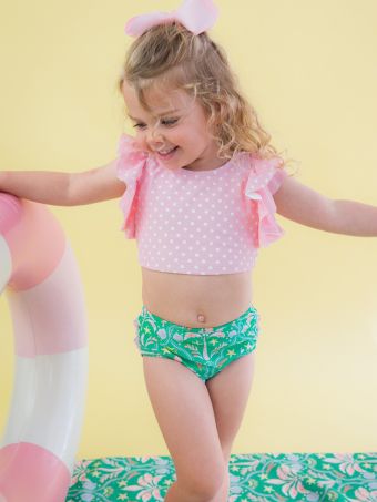 Coconut Cabana Butterfly Tankini 2-Piece Swimsuit With Ruffles