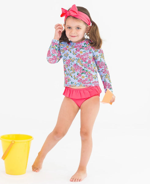 Princess Seam Ruffle Rash Guard 2-Piece