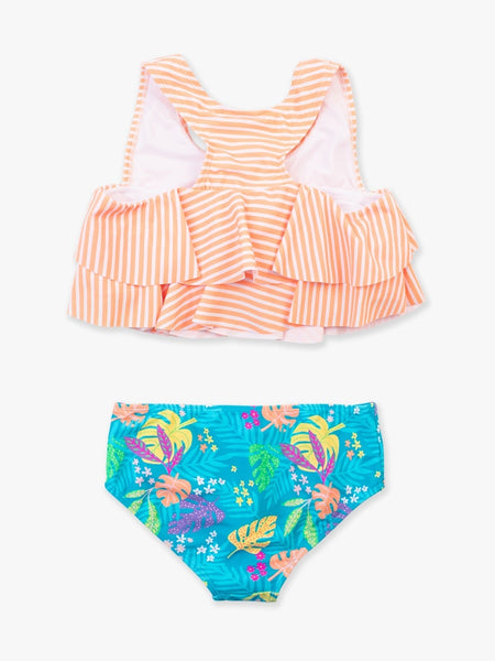 Girls Flounce Bikini-Neon Tiki Vibes