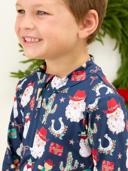 Giddy Up Santa Western Christmas Performance Quarter Zip