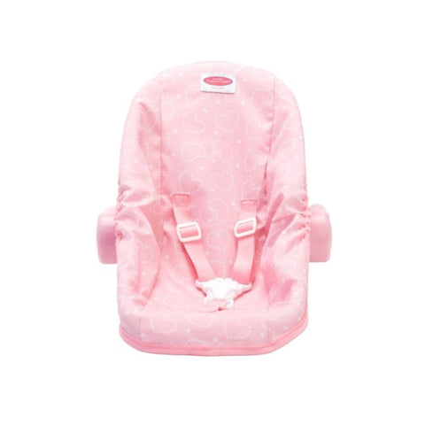 MA Car Seat/Carrier for Dolls - Pink Hearts