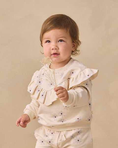 Relaxed Fleece Sweatpant Set Blue Daisy