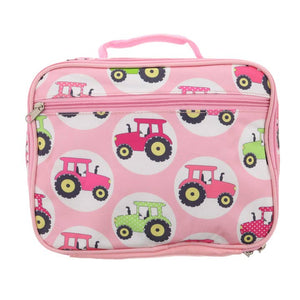 JM Kids Big Pink Tractor Lunch Box