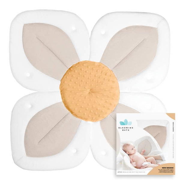 Lotus with Button Snaps-White/Cream/Honey