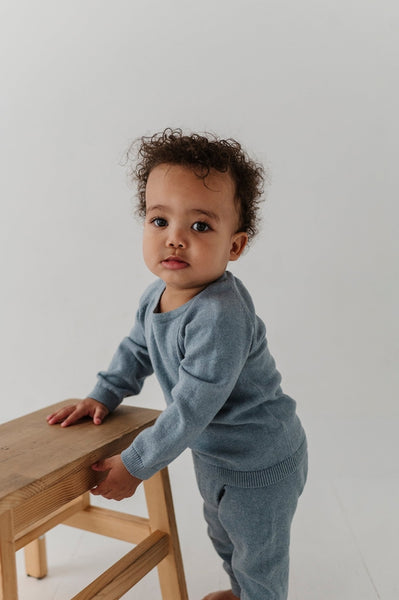 Teal Marble Soft Knit Set
