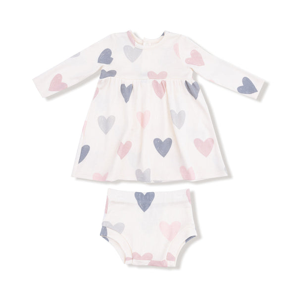 Hearts- Simple Dress and Bloomers