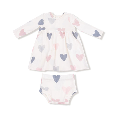 Hearts- Simple Dress and Bloomers