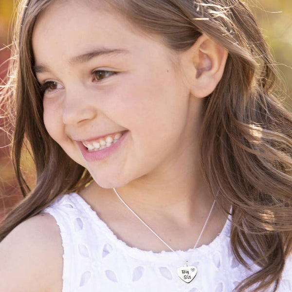 Sterling Silver Big Sis Heart Necklace
