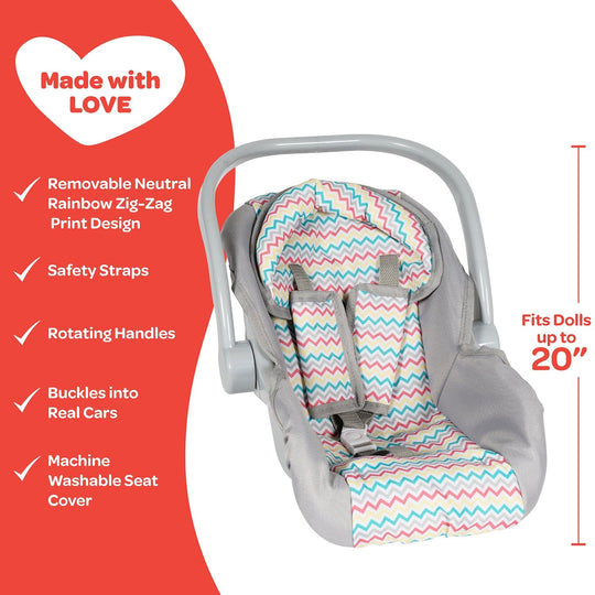 Adora Zig Zag Rainbow Car Seat