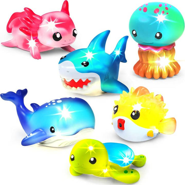Under the Sea Light Up Bath Toys - 6 Pack