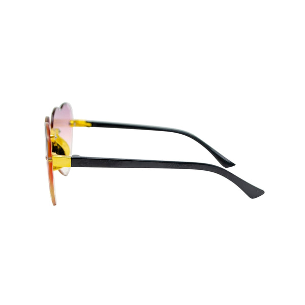 Frameless Heart Sunglasses - Blue/Pink