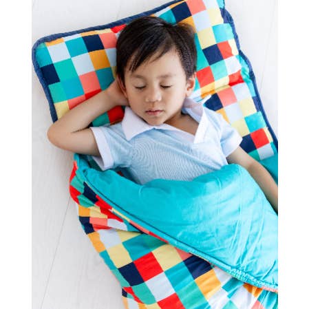 Sugar Bee Preschool Nap Mat - Boys Checkered