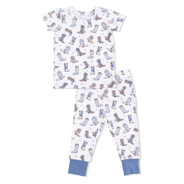 Cowboy Boots  Short Sleeve Loungewear Set