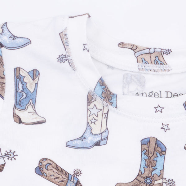 Cowboy Boots  Short Sleeve Loungewear Set