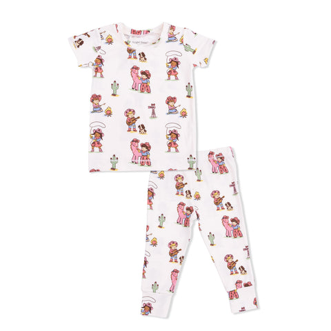 Vintage Cowgirls Short Sleeve Loungewear Set