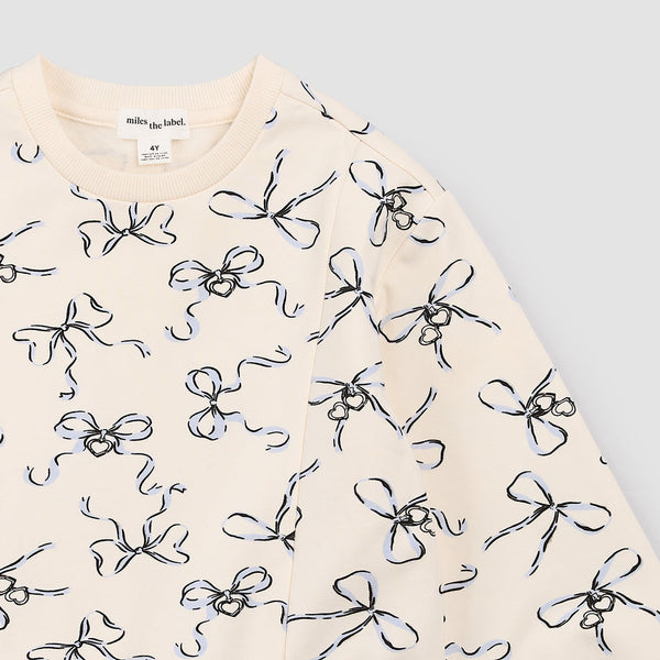 Locket Print Sweatshirt Jogger Set