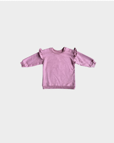 Mauve Ruffle Sweatshirt