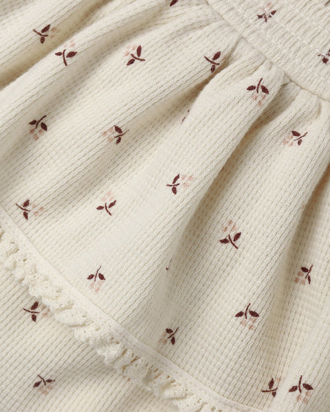 Waffle Bodysuit Fall Ditsy And Skirted Bloomers