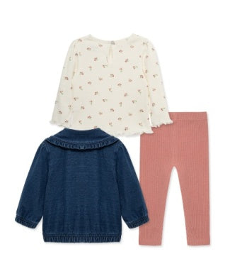 Floral Jacket 3 Piece Set