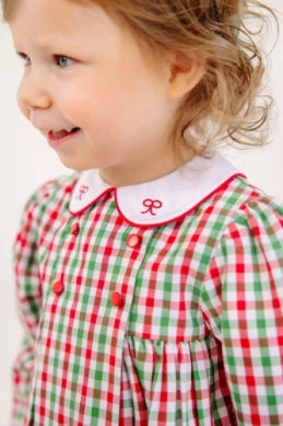 Della Marie Dress | Richmond Red and Kiawah Kelly Green Gingham/Worth Ave White
