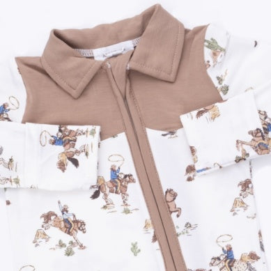 Horse Wrangler - Cowboy 2 Way Zipper Footie