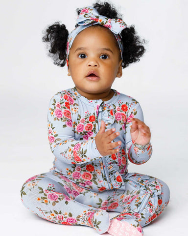 Quinn Ruffled Zippered Footie