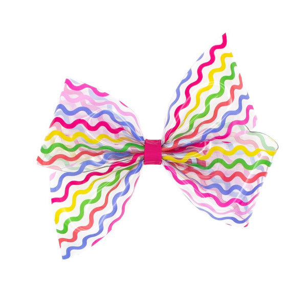 Wee Splash Printed Vinyl 2-Loop King Hair Bow