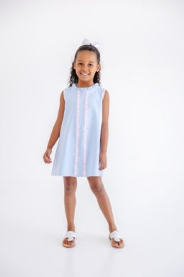 Beale Street Blue/Palm Beach Pink Lizzie's Luxe Leisure Dress - Ruffle