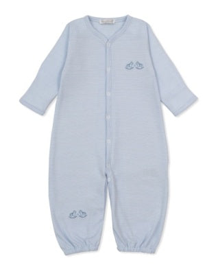 Gingham Rockers Converter Gown-Blue