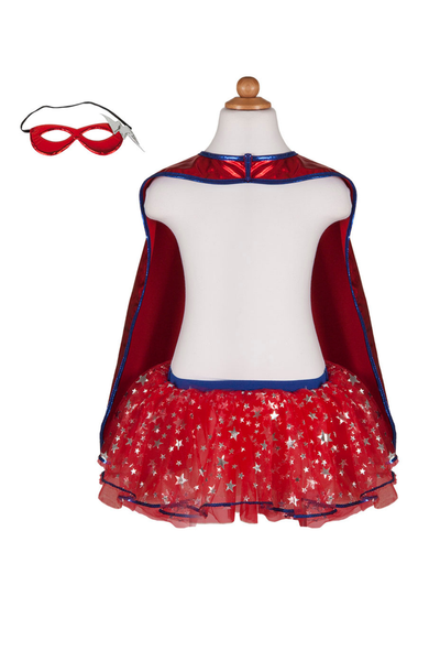 Great Pretenders Superhero Tutu, Cape & Mask - Red