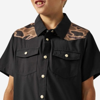 Black Gauge Camo Deer Season Performance Western Shirt