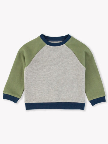 Knit Raglan Sweatshirt-Heather Gray