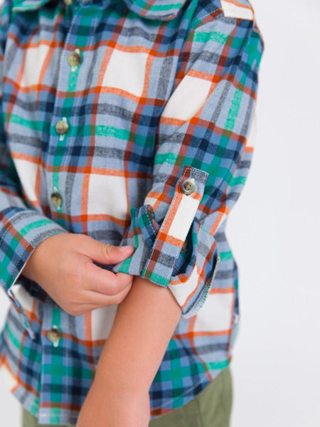 Peyton Plaid Long Sleeve Button Down Shirt