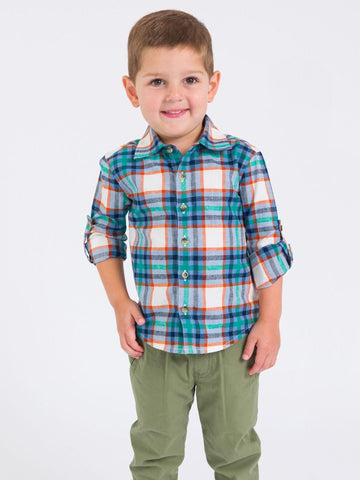 Peyton Plaid Long Sleeve Button Down Shirt