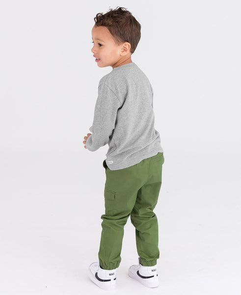 Slim Cargo Joggers-Olive