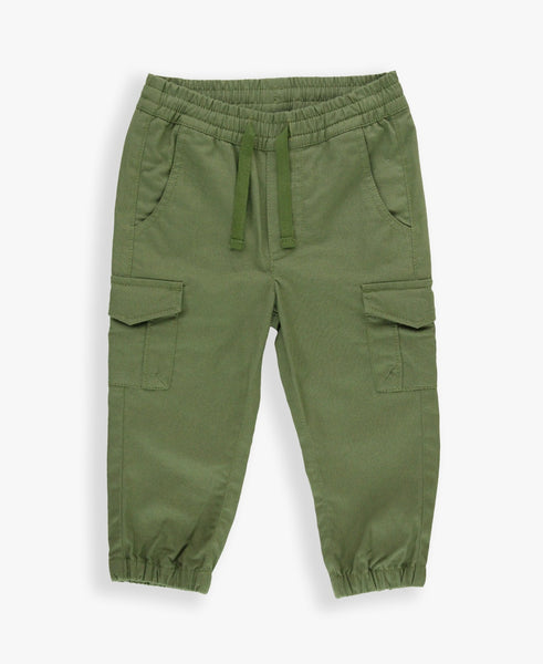 Slim Cargo Joggers-Olive