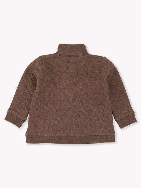 Quilted Quarter Snap Sweatshirt-Heather Carafe