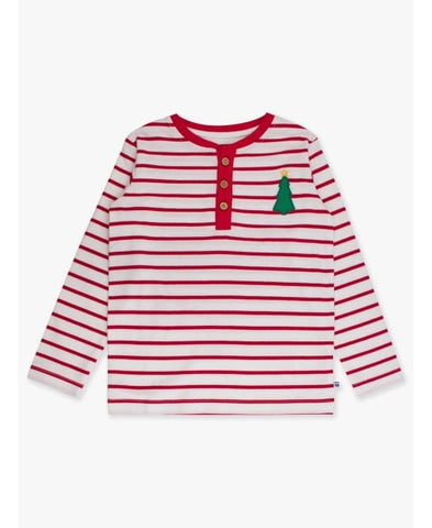 Christmas Tree Red Stripe Henley